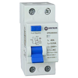 Interruptor diferencial 30mA 1P+N x 40A Tipo AC