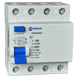 Interruptor diferencial 30mA 3P+N x 25A