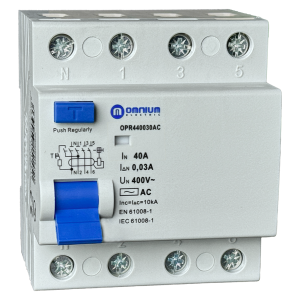 Interruptor diferencial 30mA 3P+N x 40A Tipo