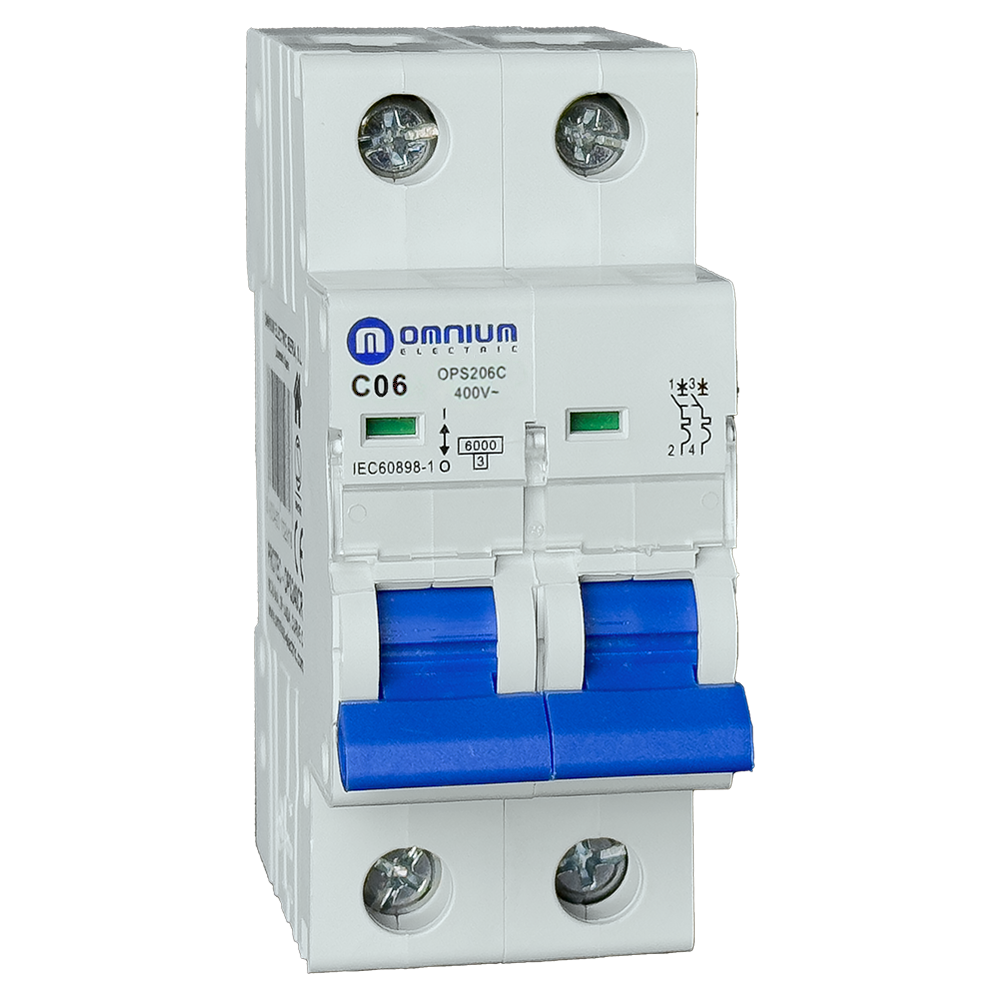 Interruptor magnetotérmico 6kA 2 polos x 6A
