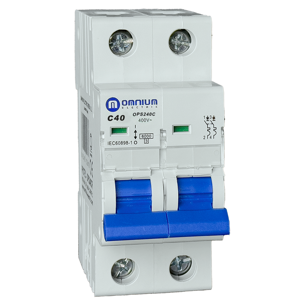 Interruptor magnetotérmico 6kA 2 polos x 40A