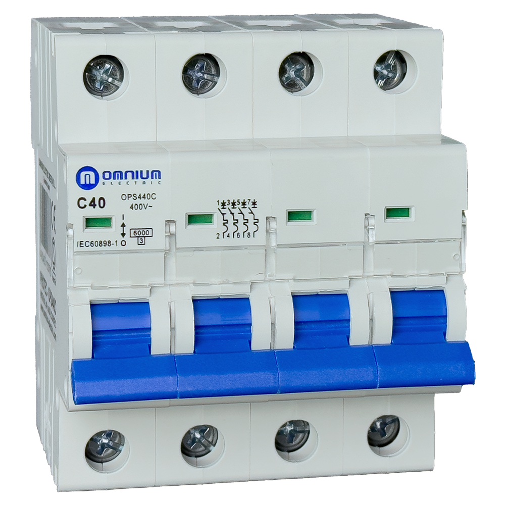 Interruptor magnetotérmico 6kA 4 polos x 40A